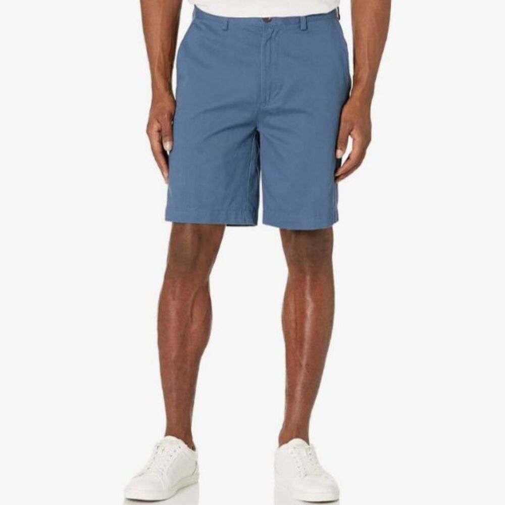 Amazon Essentials Men’s Classic Fit Chino Shorts Size 36 Deep Blue NWT